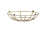 Robson Clip On Shallow Round 35cm Wire Cage Shade, Gilt Bronze
