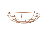 Robson Clip On Shallow Round 35cm Wire Cage Shade, Rose Gold