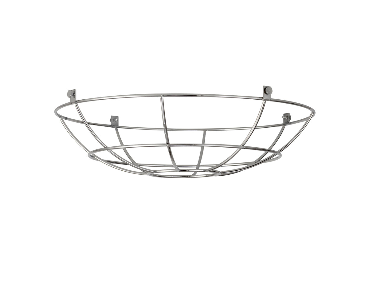 Robson Clip On Shallow Round 35cm Wire Cage Shade, Chrome