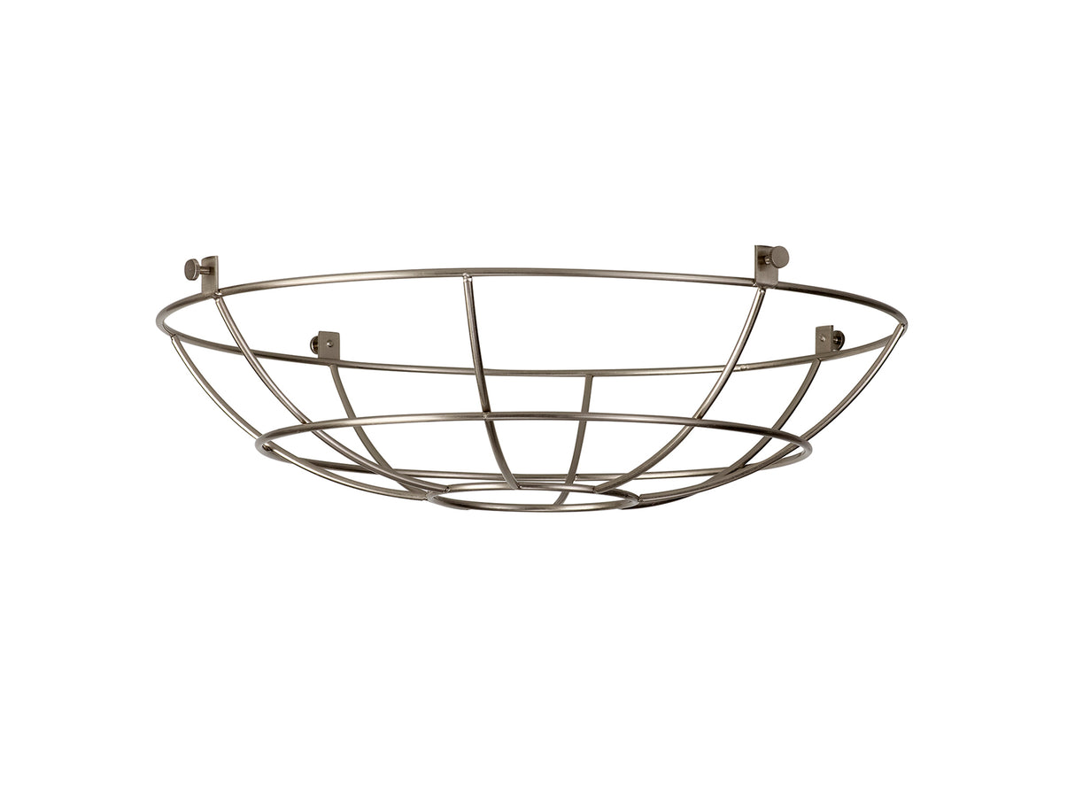 Robson Clip On Shallow Round 35cm Wire Cage Shade, Brushed Nickel