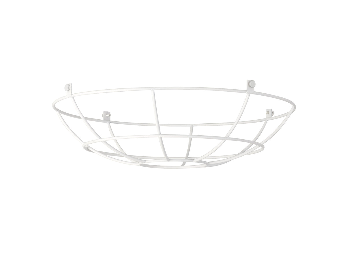 Robson Clip On Shallow Round 35cm Wire Cage Shade, White