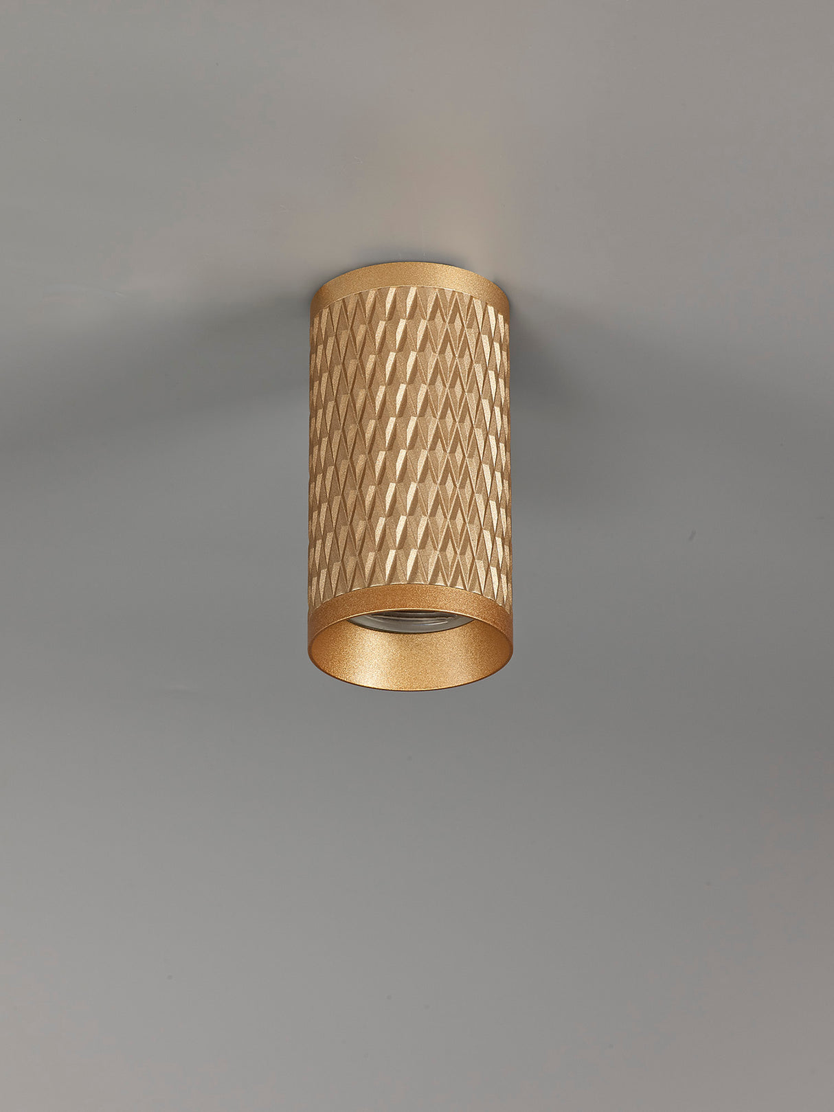 Tueart 11cm Surface Mounted Ceiling Light, 1 x GU10, Champagne Gold