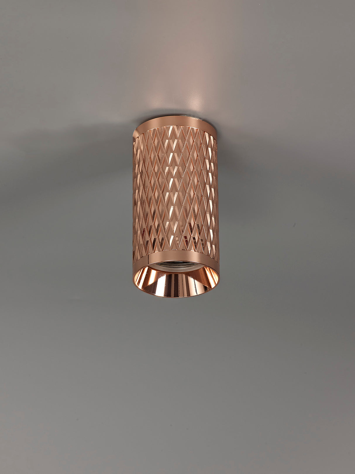 Tueart 11cm Surface Mounted Ceiling Light, 1 x GU10, Rose Gold