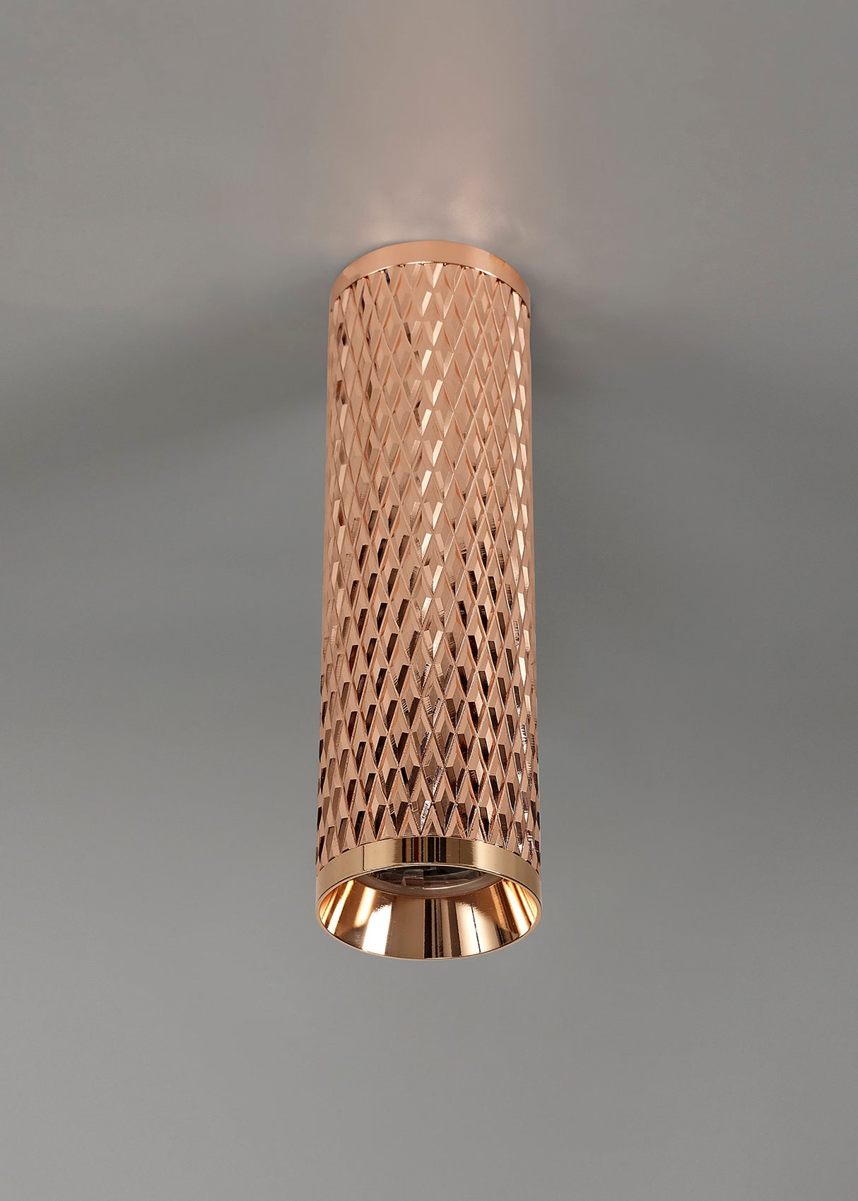 Tueart 20cm Surface Mounted Ceiling Light, 1 x GU10, Rose Gold