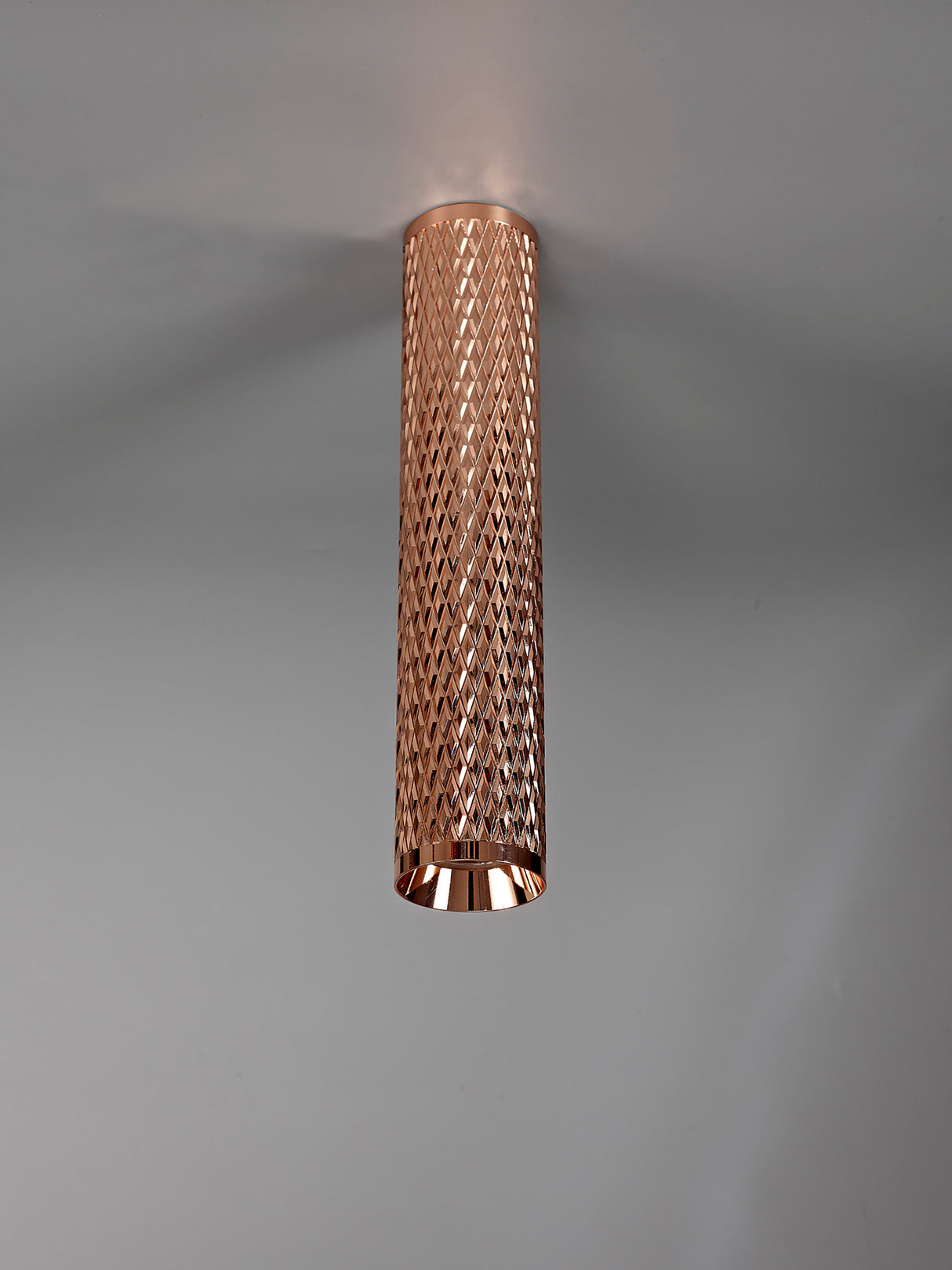 Tueart 30cm Surface Mounted Ceiling Light, 1 x GU10, Rose Gold