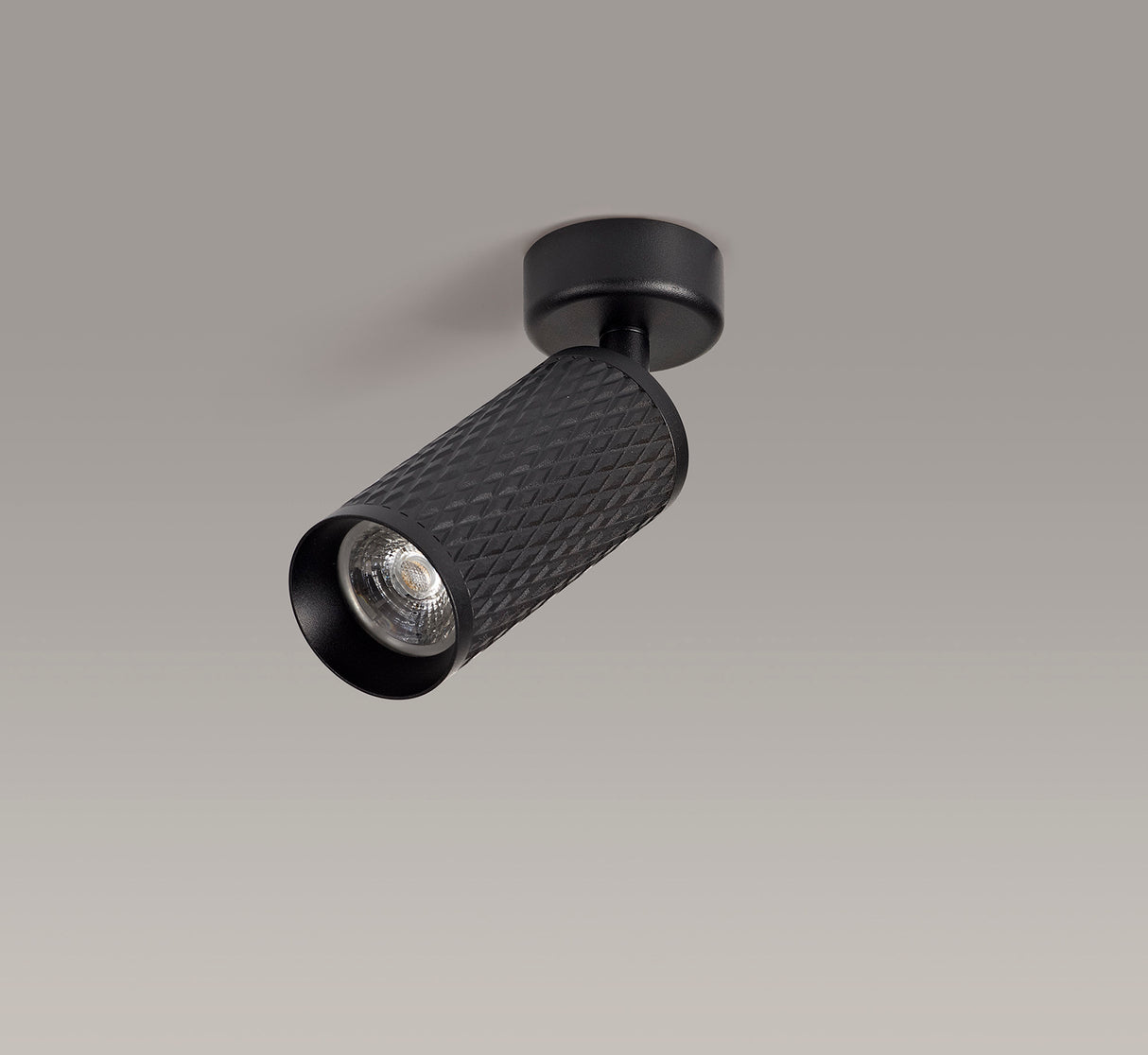 Tueart Adjustable Surface Mounted Ceiling/Wall Spot Light, 1 x GU10, Sand Black