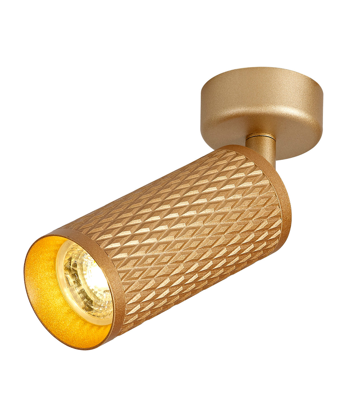 Tueart Adjustable Surface Mounted Ceiling/Wall Spot Light, 1 x GU10, Champagne Gold