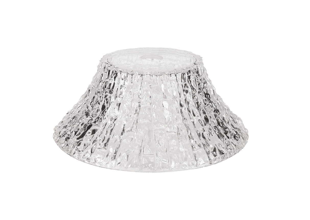 Munro Round 38cm Patterned Clear Glass (J), Lampshade