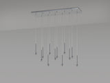 Lathen Polished Chrome 12 Light G9 Universal 2m Linear Pendant, Suitable For A Vast Selection Of Glass Shades