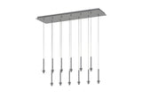 Lathen Polished Chrome 12 Light G9 Universal 2m Linear Pendant, Suitable For A Vast Selection Of Glass Shades