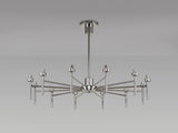 Lathen Polished Chrome 12 Light G9 Universal Telescopic/Semi Flush, Suitable For A Vast Selection Of Glass Shades