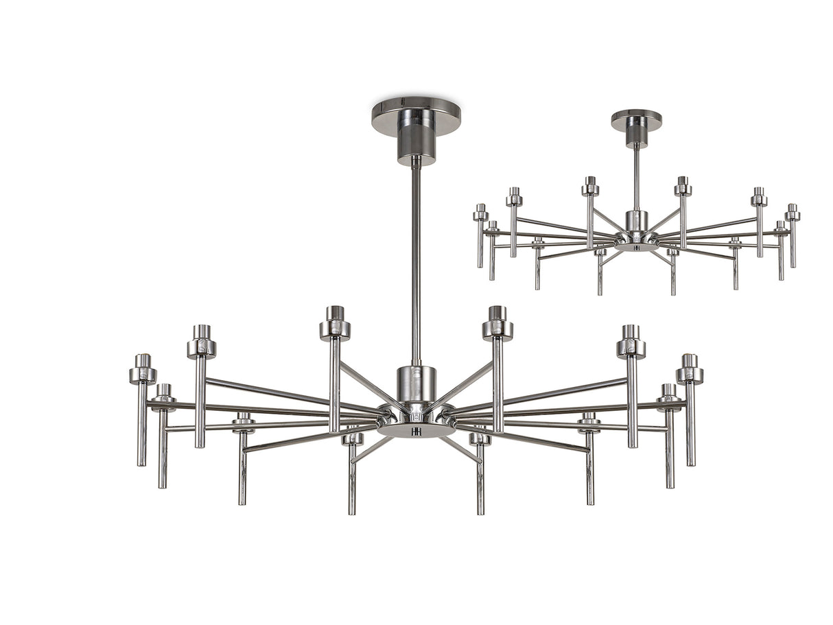 Lathen Polished Chrome 12 Light G9 Universal Telescopic/Semi Flush, Suitable For A Vast Selection Of Glass Shades
