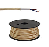 Robson 25m Roll Gold Braided 2 Core 0.75mm Cable VDE Approved