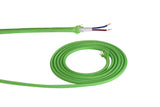 Robson 1m Lime Green Braided 2 Core 0.75mm Cable VDE Approved (qty ordered will be supplied as one continuous length)