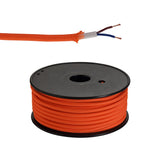 Robson 25m Roll Orange Braided 2 Core 0.75mm Cable VDE Approved