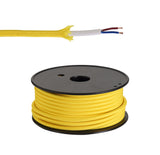 Robson 25m Roll Yellow Braided 2 Core 0.75mm Cable VDE Approved