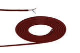 Robson 1m Red & Black Wave Stripes Braided 2 Core 0.75mm Cable VDE Approved (qty ordered will be supplied as one continuous length)
