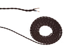 Robson 1m Dark Brown Braided Twisted 2 Core 0.75mm Cable VDE Approved (qty ordered will be supplied as one continuous length)