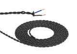 Robson 1m Black & White Spot Braided Twisted 2 Core 0.75mm Cable VDE Approved (qty ordered will be supplied as one continuous length)