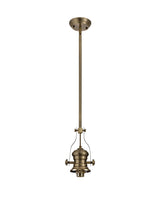 Munro (FRAME ONLY) Pendant, 1 x E27, Antique Brass