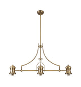 Munro (FRAME ONLY) Linear Pendant, 3 x E27, Antique Brass