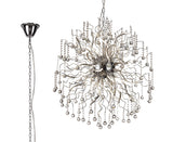 Irons Dimmable Pendant, 30 x 2.4W LED, 3000K, 5650lm, Polished Chrome, 3yrs Warranty