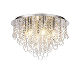 Murray Ceiling, 6 Light E14, Polished Chrome/Crystal