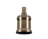 Robson Metal Lampholder Kit, Antique Brass, E27 (Max 60W) c/w Cable Clamp, NOT Suitable For Shades & Cages