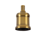 Robson Metal Lampholder Kit, Gilt Bronze, E27 (Max 60W) c/w Cable Clamp, NOT Suitable For Shades & Cages