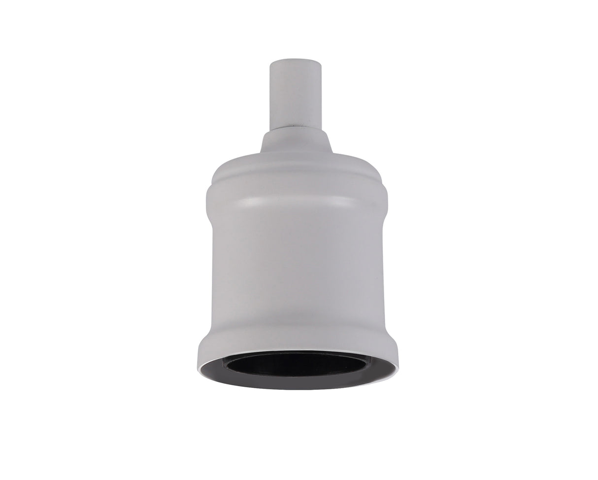 Robson Metal Lampholder Kit, White, E27 (Max 60W) c/w Cable Clamp, NOT Suitable For Shades & Cages