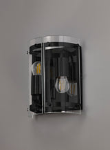 Stuckey Wall Light, 2 Light E27, Matt Black