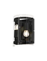 Stuckey Wall Light, 2 Light E27, Matt Black