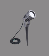 Dunn Spike/Wall Light, 1 x 7W LED, 3000K, 490lm, 30 Degree, IP65, Grey/Black, c/w 2m Cable, 3yrs Warranty
