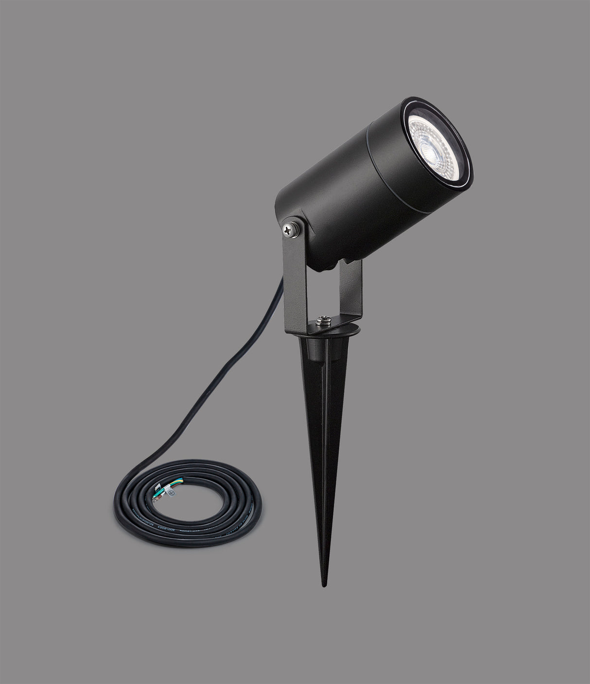 Dunn Spike/Wall Light, 1 x GU10 , IP65, Black, c/w 2m Cable, 2yrs Warranty