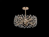 Byrne Semi Flush Pendant 8 Light G9 French Gold/Crystal