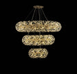 Byrne 3 Tier Pendant 74 x G9 French Gold/Crystal (37.6kg)