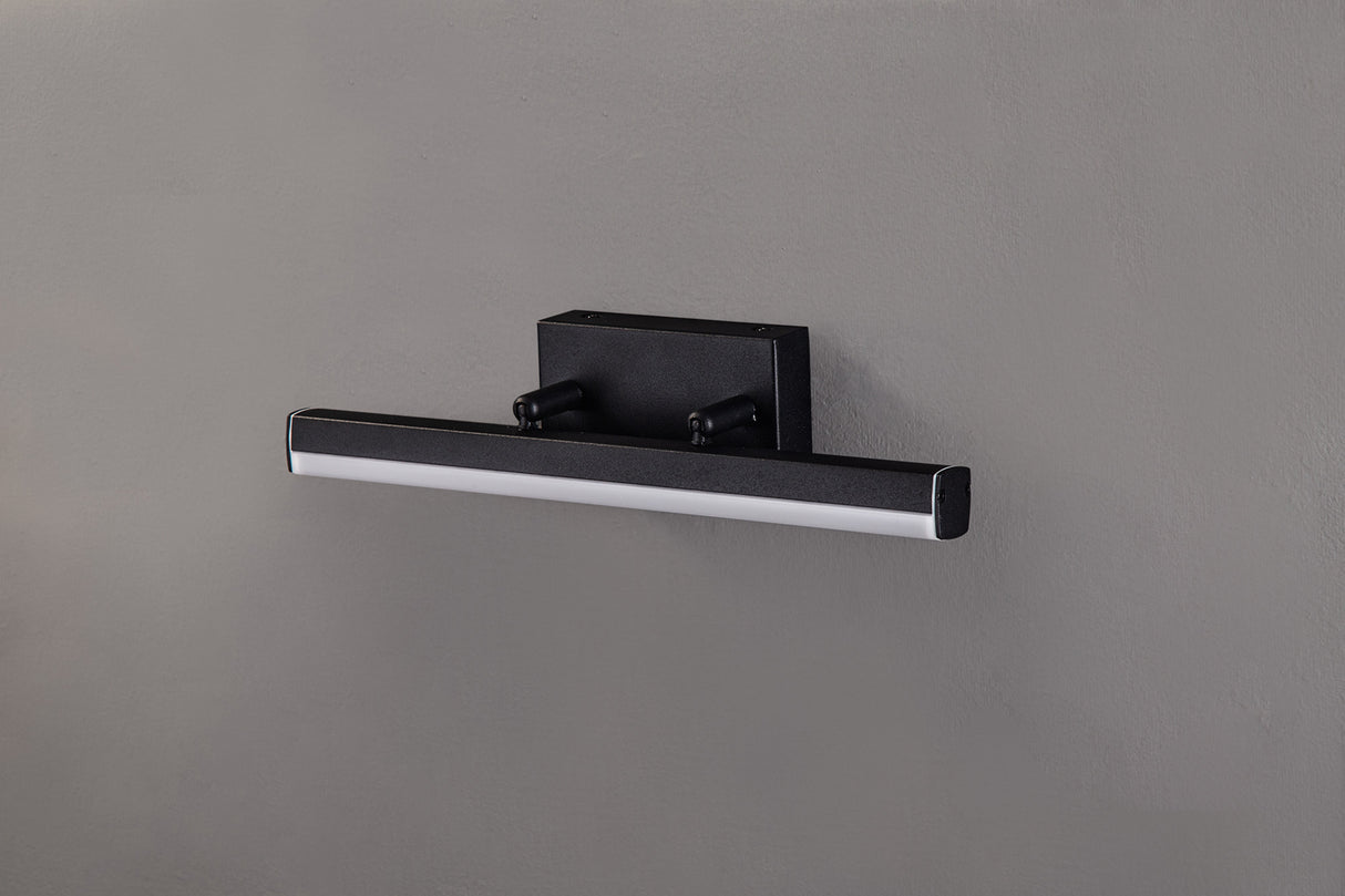 Bennett Wall Lamp Small Adjustable, 1 x 6W LED, 4000K, 612lm, IP44, Sand Black, 3yrs Warranty