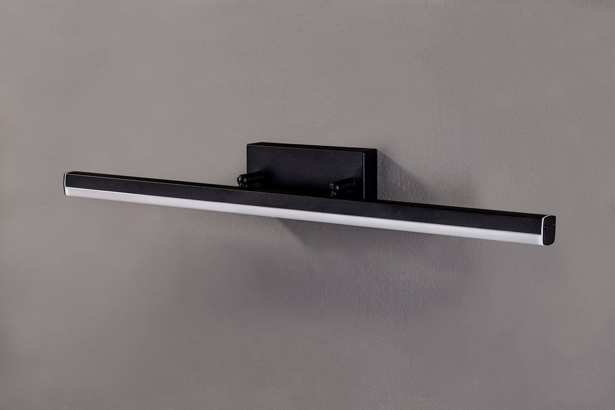 Bennett Wall Lamp Large Adjustable, 1 x 18W LED, 4000K, 1784lm, IP44, Sand Black, 3yrs Warranty