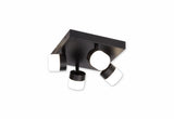 Coady 4 Light Ceiling, 4 x 5W LED, 4000K, 1700lm, IP44, Sand Black, 3yrs Warranty