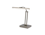 Sohna 1 Arm Table Lamp. 1 x 6W LED, 3000K, 470lm, Satin Nickel, 3yrs Warranty