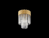 Longhorn 30cm Ceiling Round 3 Light E14, Brass/Clear Sculpted Glass