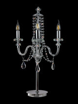 Hawley Table Lamp, 3 Light E14, Polished Chrome/Clear Glass/Crystal, (ITEM REQUIRES CONSTRUCTION/CONNECTION)