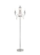 Hawley Floor Lamp, 3 Light E14, Polished Chrome/Clear Glass/Crystal, (ITEM REQUIRES CONSTRUCTION/CONNECTION)