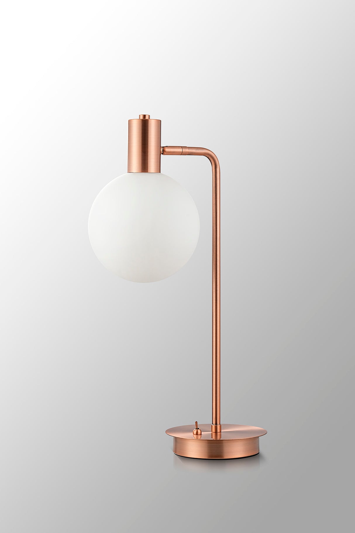 Suggett Adjustable Table Lamp, 1 x G9, Antique Copper/Opal