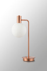 Suggett Adjustable Table Lamp, 1 x G9, Antique Copper/Opal
