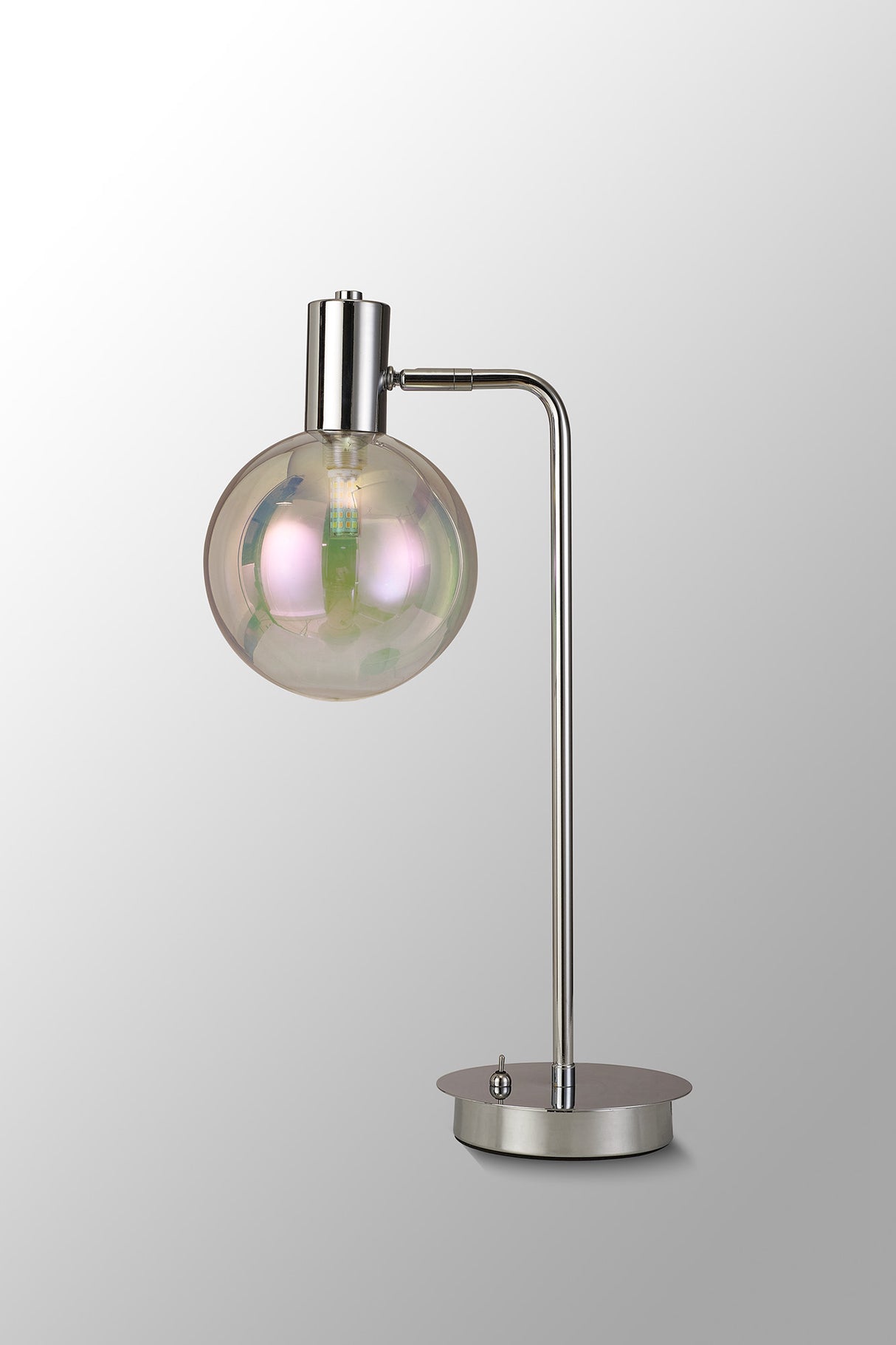 Suggett Adjustable Table Lamp, 1 x G9, Polished Chrome/Iridescent