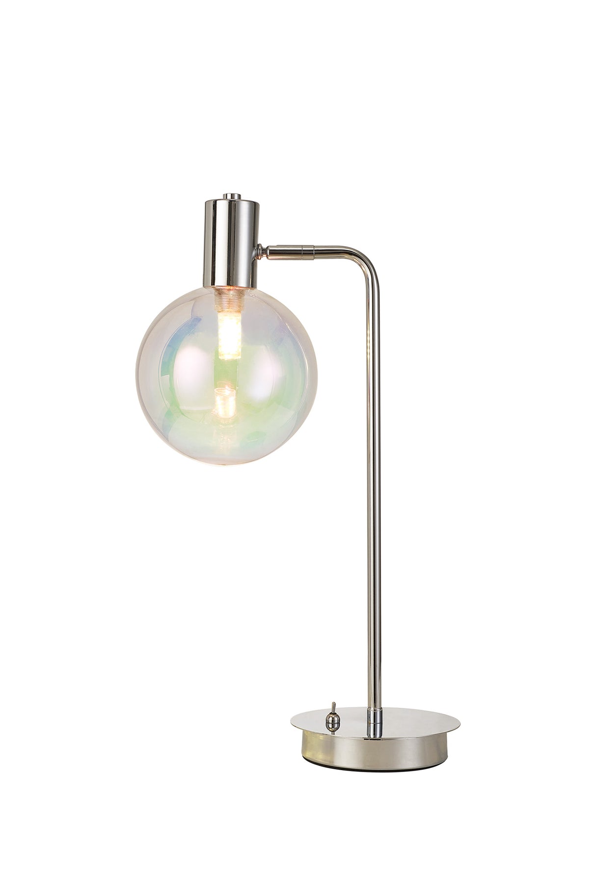 Suggett Adjustable Table Lamp, 1 x G9, Polished Chrome/Iridescent