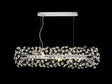 Byrne Oblong Linear Pendant 10 x G9 Polished Chrome/Crystal