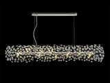 Byrne Oblong Linear Pendant 14 x G9 Polished Chrome/Crystal