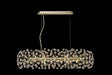 Byrne Oblong Linear Pendant 10 x G9 French Gold/Crystal